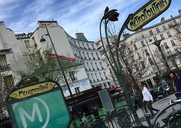 Rue de Ménilmontant dans le 20e arrondissement de Paris – Zone d’intervention extermination punaises de lit